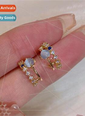 ght Star French simple exquise zirconia small cat eye stone