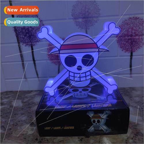 rgb vertical skull expression color changing lamp three-spee