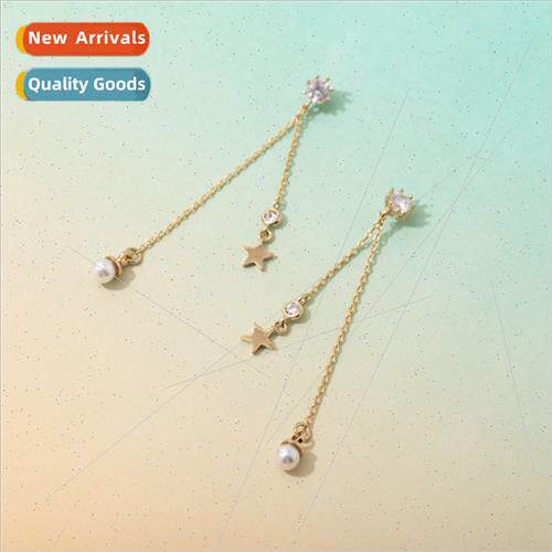 S925 silver pin earrings gold simple rhinestone zirconia geo