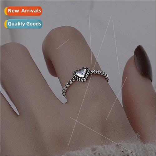 ins tide retro do old twist ring Korea fashion simple love h