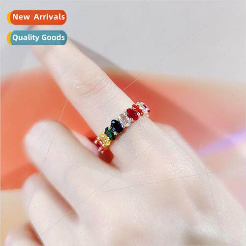 Gold Luxury Colorful HSet Colorful Gemstone Ring Colorful Ov