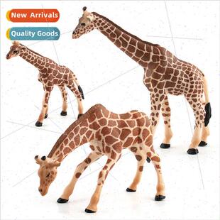 Animal model toys giraffe doll ornaments plastic animal toy