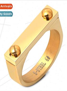 Europe Ins simple gold tanium steel fashion atmosphere tide