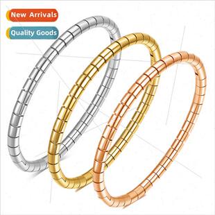 Europe simple 5MM oval open head snake bone knuckle bracelet