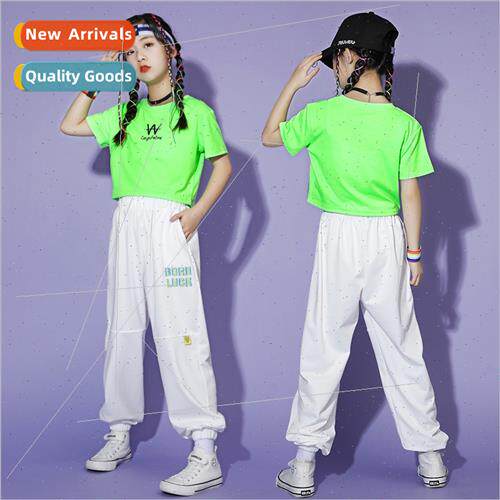 Set dance children tide clothing hiphop girls jazz dance su