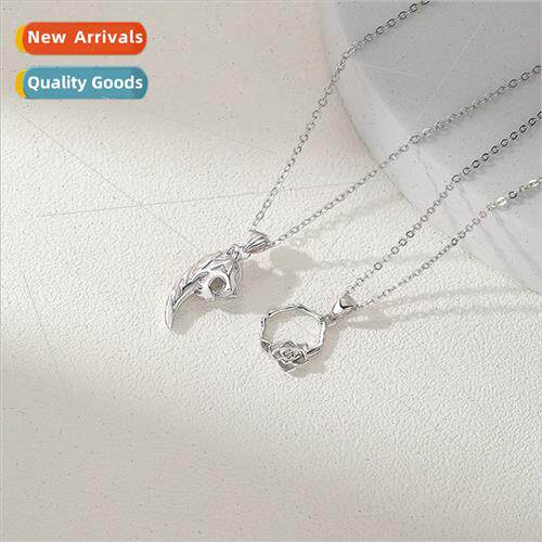 Tiger Rose Couple Necklace Men Women Pair Fashion che