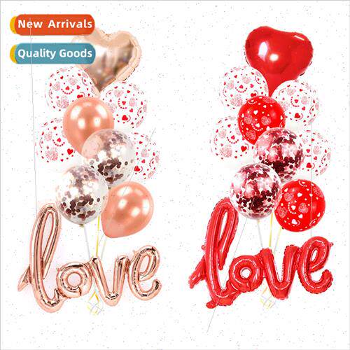 New love love latex balloon package sequins balloon romantic