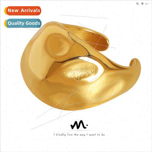 Europe new tanium steel gold-plated texture irregular geomet