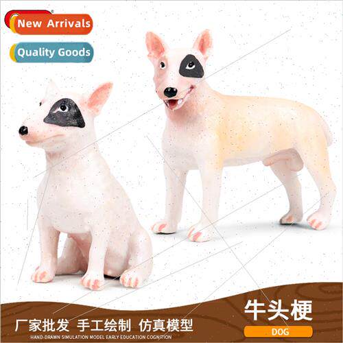 solid animal world dog model bull terrier boy gift dog plast
