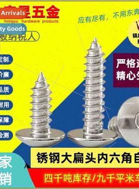 304 large flat hexagon socket tapping large round head umbre