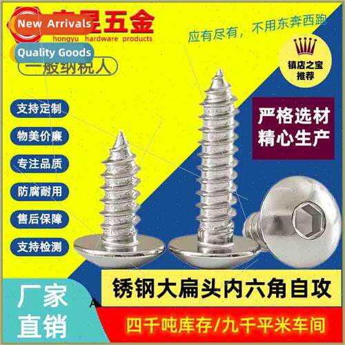 304 large flat hexagon socket tapping large round head umbre