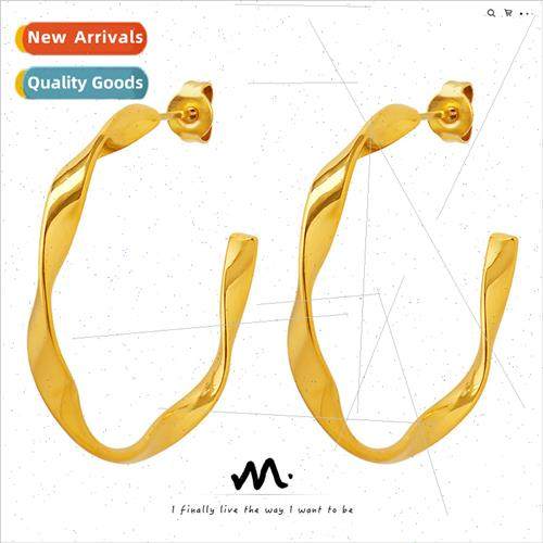 Roman Twisted Twisted Wire Earrings C-Shaped Peplum Earrings