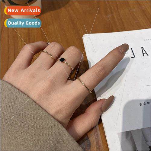Set three veggie rings female fashion niche ins tide index f