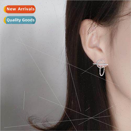 Round bead chain earrings female Korea back hanging earrings