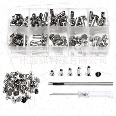 80 Sets Hollow Rivets wh Five Colors Rivets+Installation Too