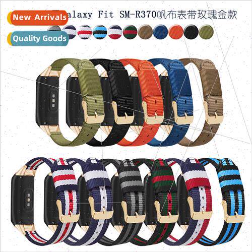 适用Samsung Galaxy Fit SM-R370 Nylon Canvas Silicone WristbR