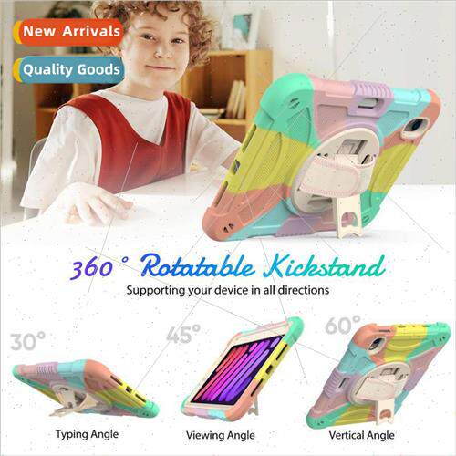 适用iPad mini6 tablet case with pen 360 degree rotating stal