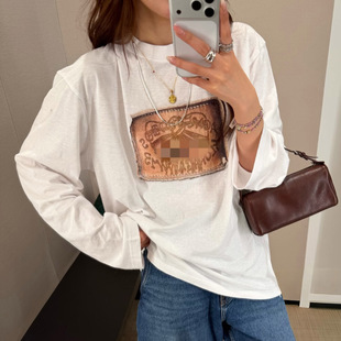 高品原定 字母印花贴标宽松长袖T恤防晒衫薄男女同款 26早春