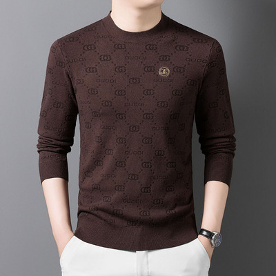 男士圆领针织衫长袖打底衫时尚