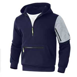 Thickly-lined hooded pullover sweater 加绒加厚保暖连帽卫衣男