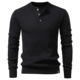 男纯色亨利领打底毛衫 Solid base shirt休闲针织衫 color knitted