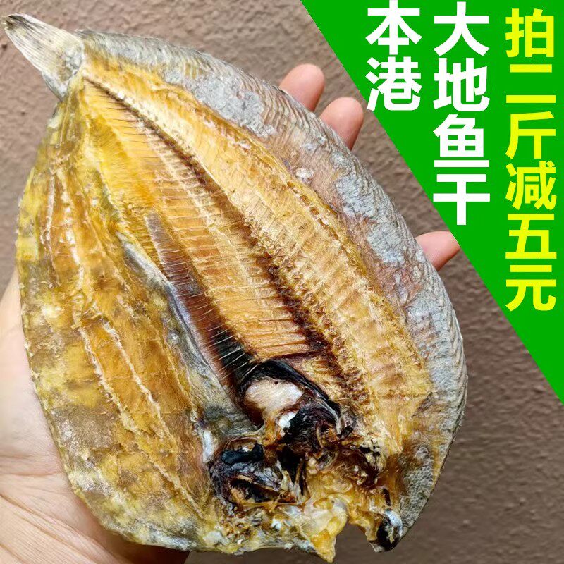 速发广东汕尾特产沙锅云吞汤料铁铺口扁左口鱼干比目鱼干大地鱼干