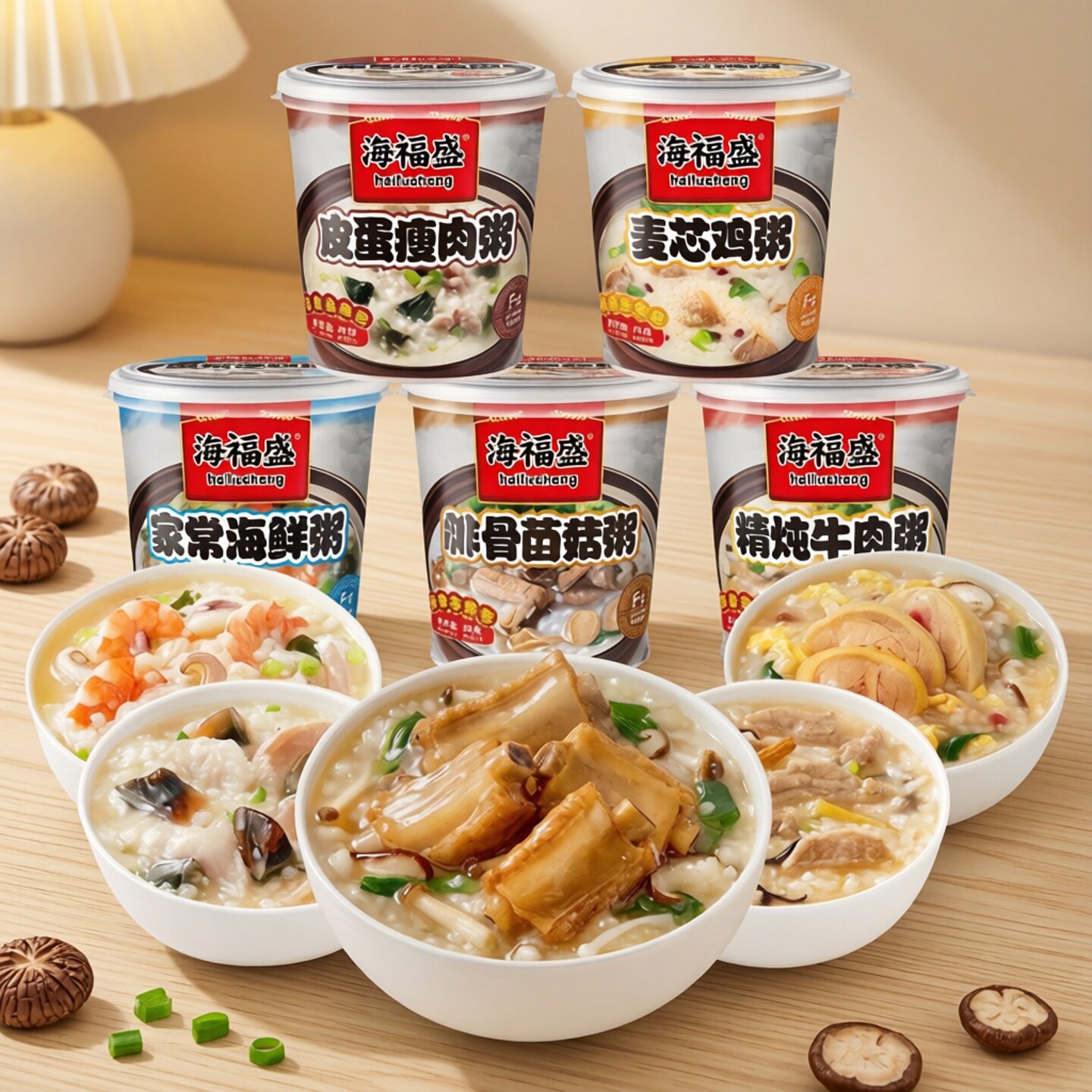 海福盛速食粥冻干粥冲泡即食