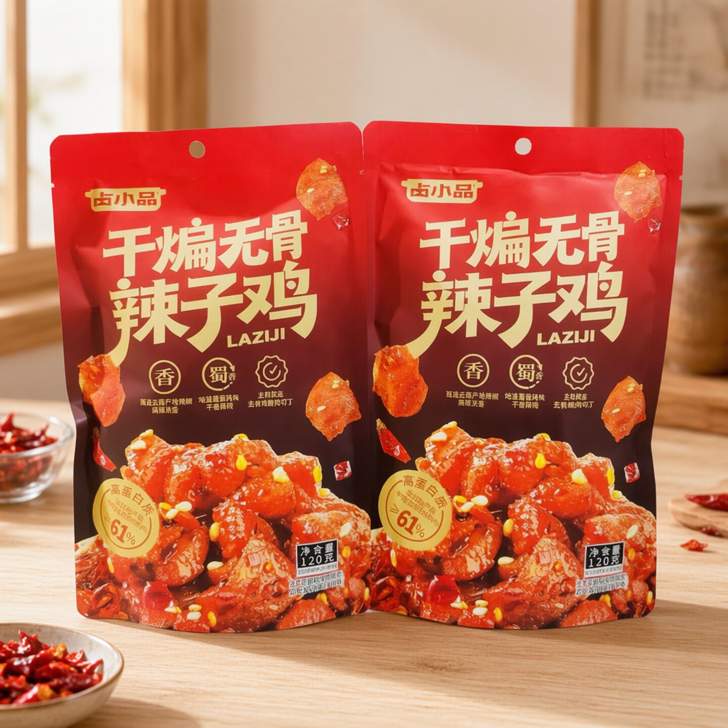 卤小品干煸无骨辣子鸡下酒解馋