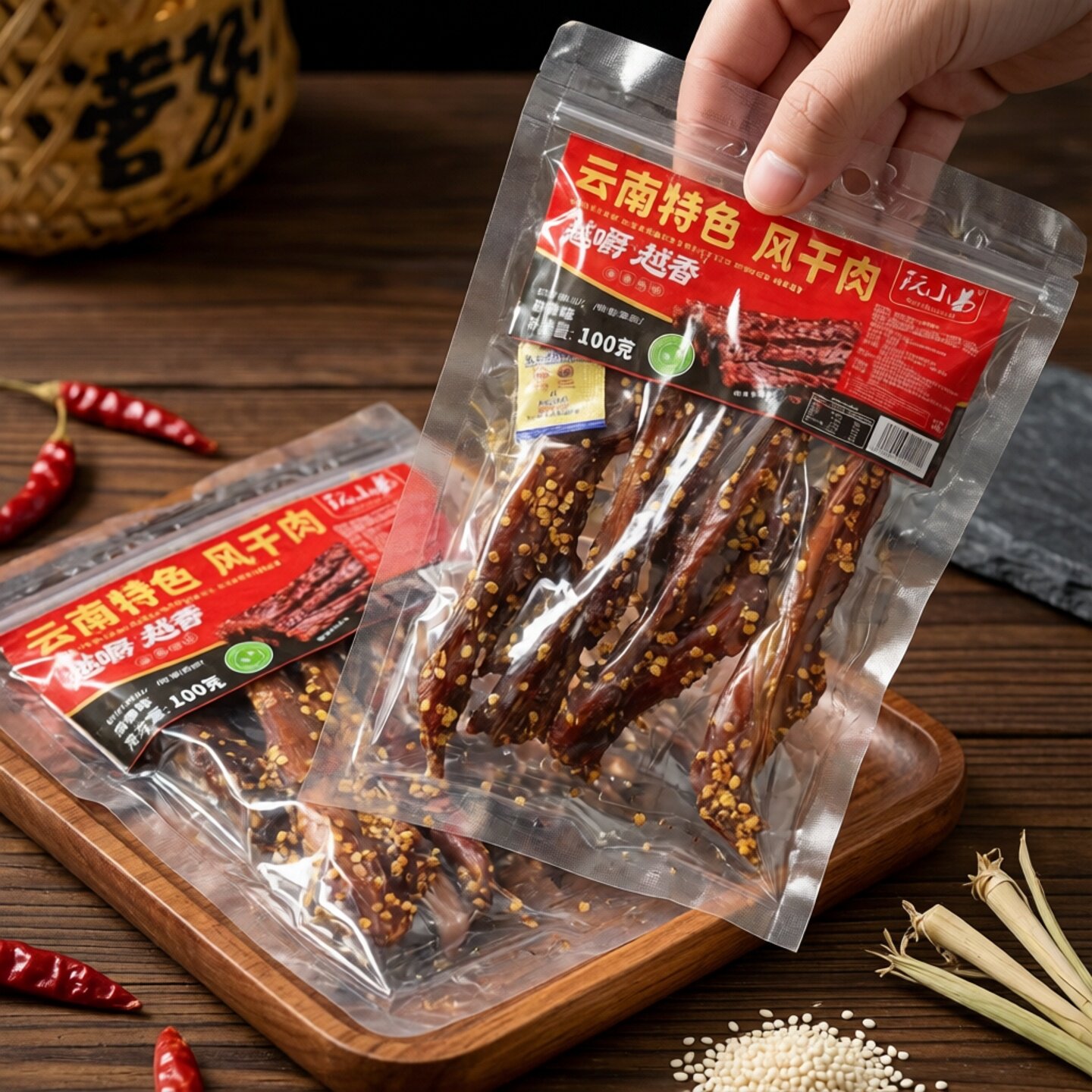 阮小弟云南风干肉麻辣100g