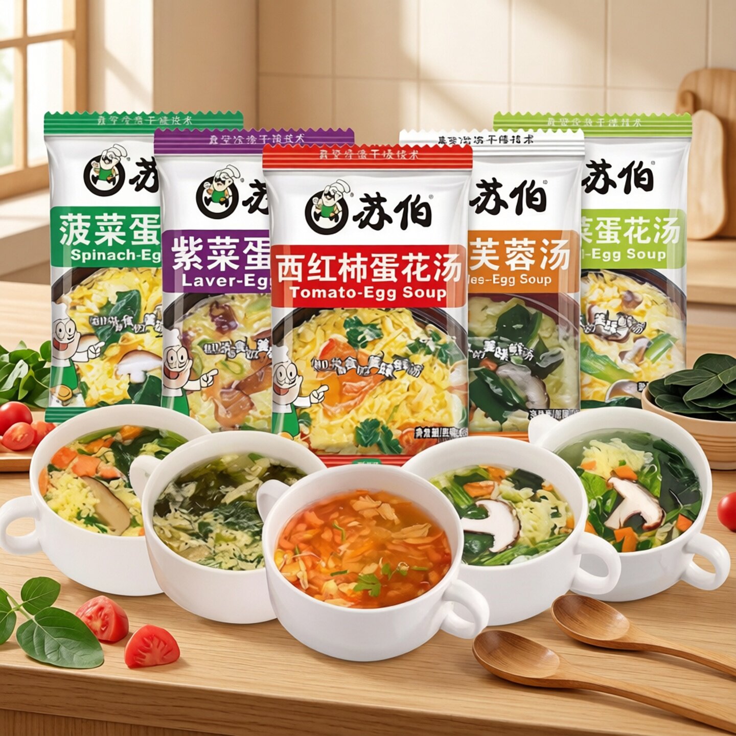 苏伯速食汤紫菜蛋花汤