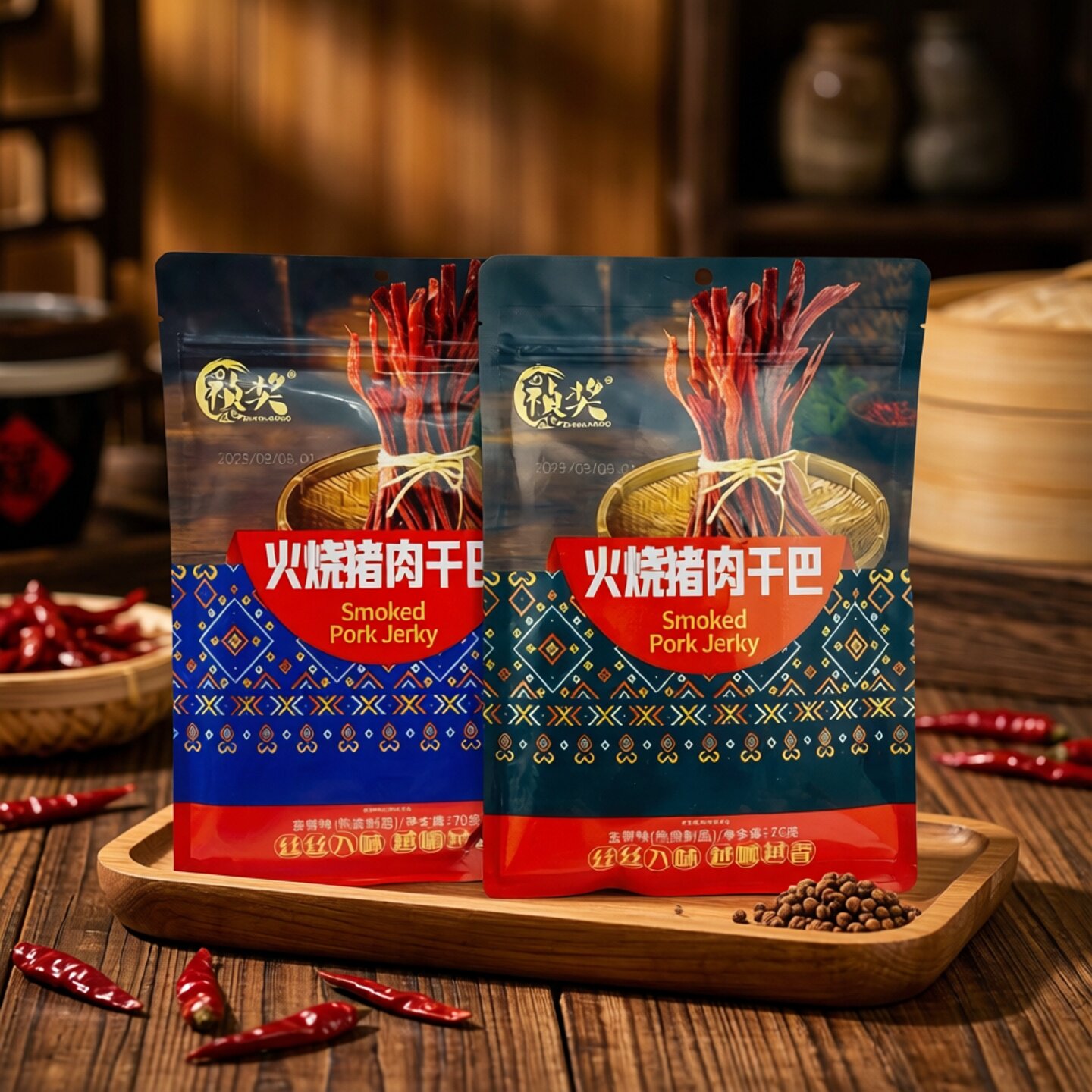 祯奖火烧干巴香辣风干手撕猪肉条解馋麻辣肉干休闲零食下酒小吃