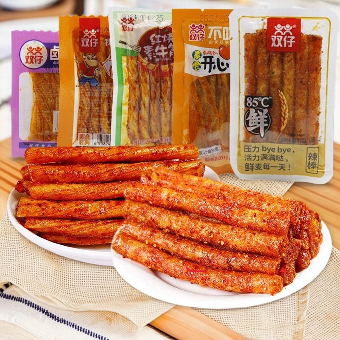 双仔网红辣条豆制品牛板筋