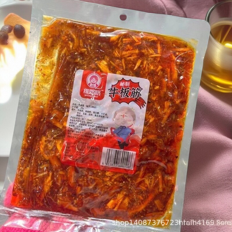 维奶奶秘制牛板筋网红延吉特色甜辣口200克即食休闲零食牛板筋丝