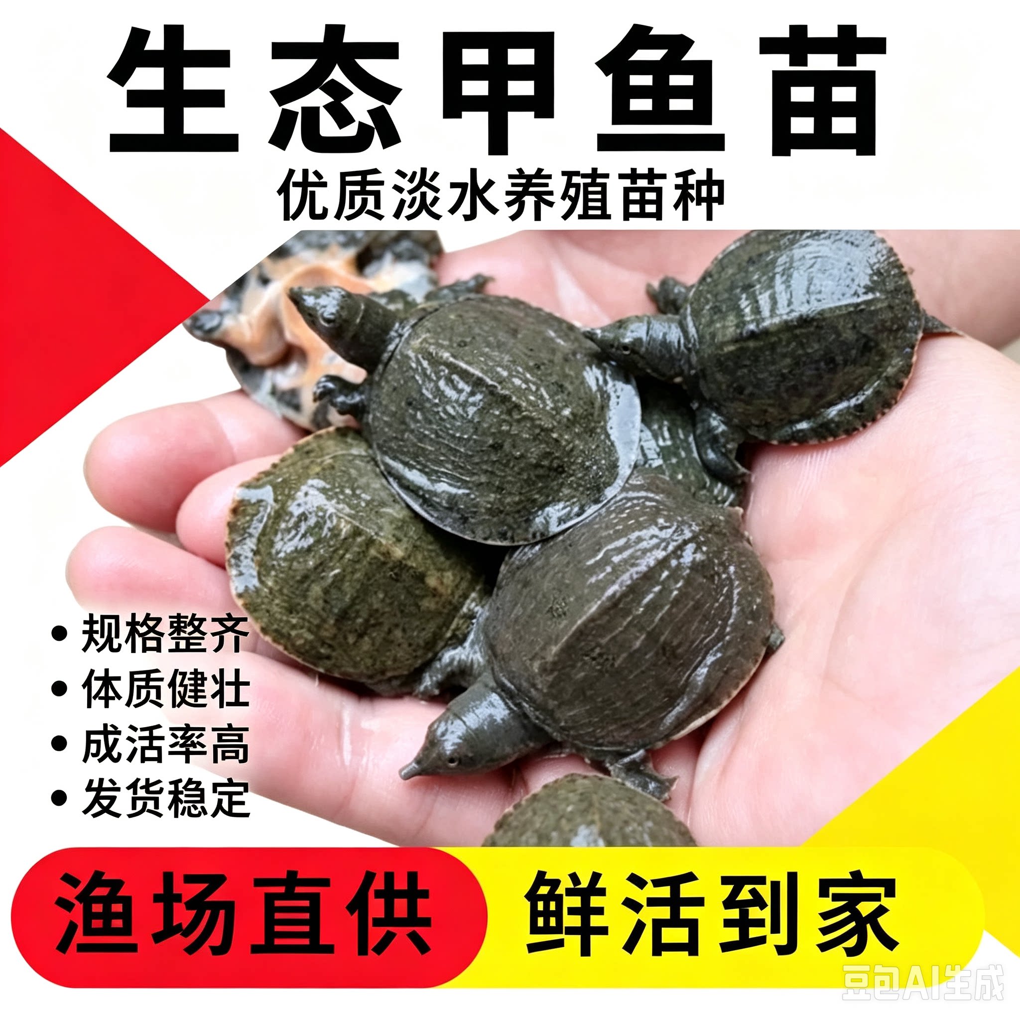 浙江小甲鱼鲜活10斤大苗
