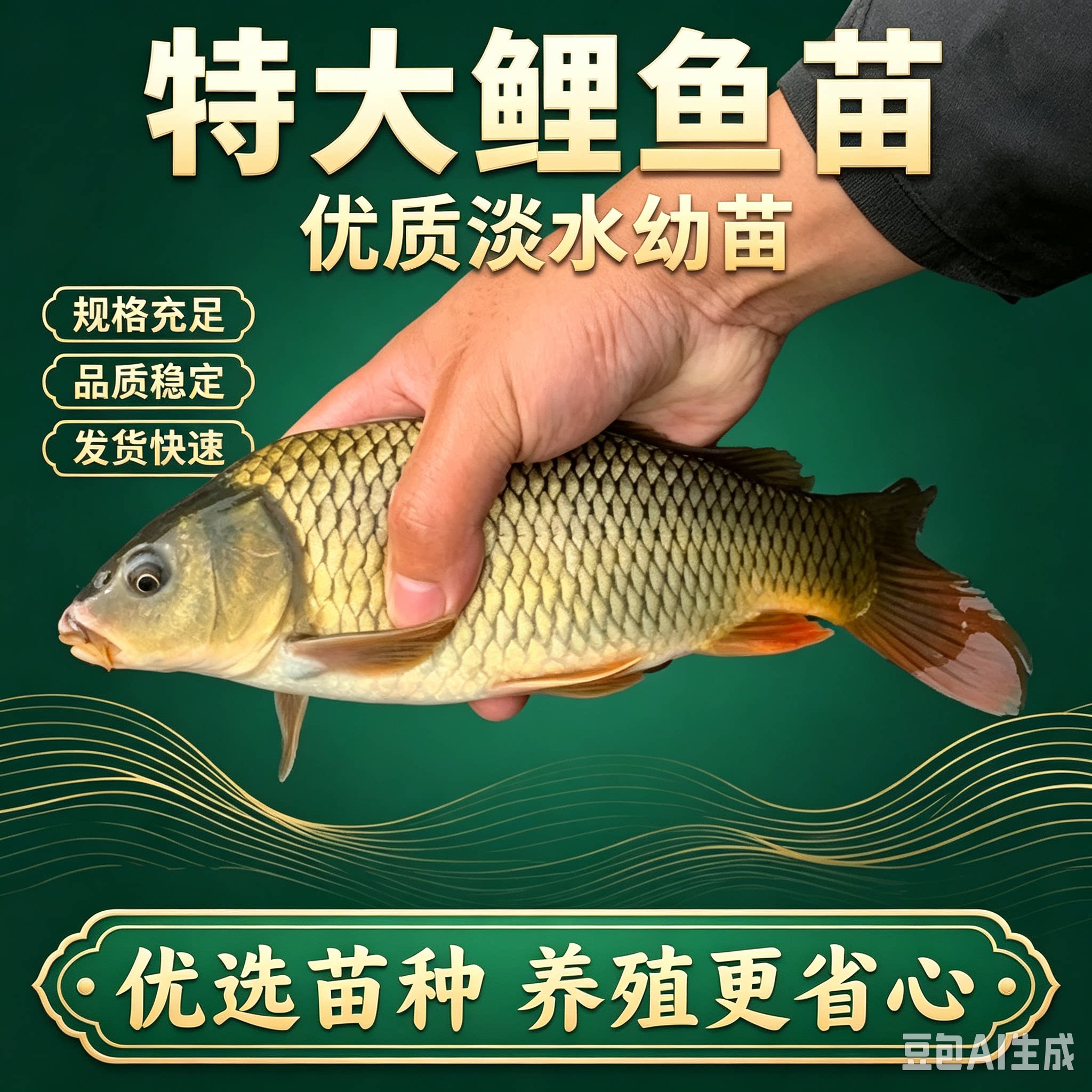 大品种鲤鱼苗建鲤丰鲤鱼稻田鲤淡水养殖可食用大种工程鲫鱼苗包活