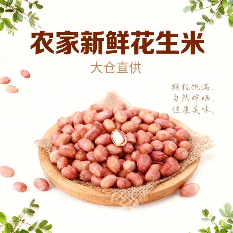 【到手二斤】年秋季白沙花生米生花生米去壳煮粥油炸图片