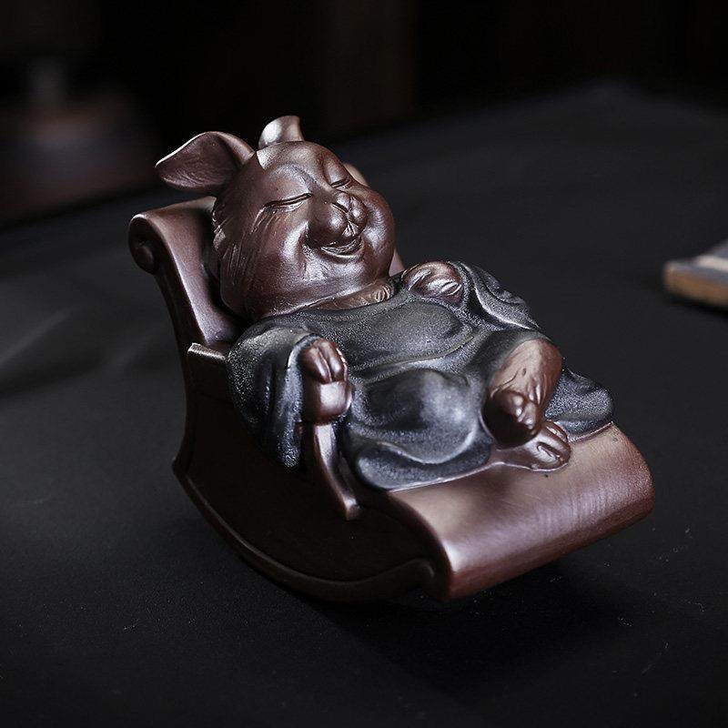 生肖兔子陶瓷茶宠摆件精品可养创意手工茶玩茶桌茶台装饰茶具配件,餐饮具,茶宠摆件,淘宝优惠券,粉丝福利购,淘宝优惠卷