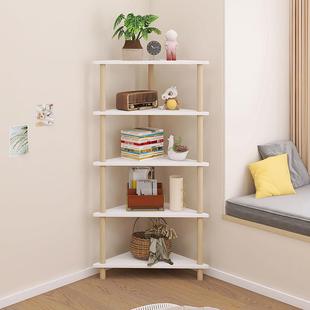 转角置物架客厅墙角三角收纳层架子拐角多层角架卧室书架角落置物