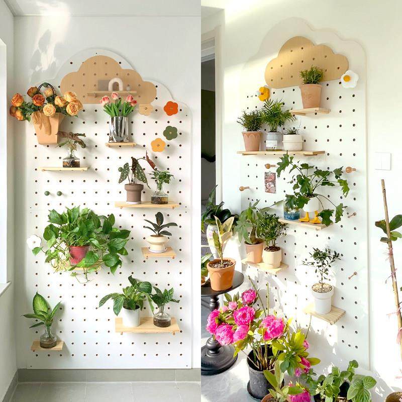 猫不卷洞洞板置物架木质定制阳台花架花房露台墙面收纳展示架实木,住宅家具,搁板/置物架/家用陈列架,淘宝优惠券,粉丝福利购,淘宝优惠卷