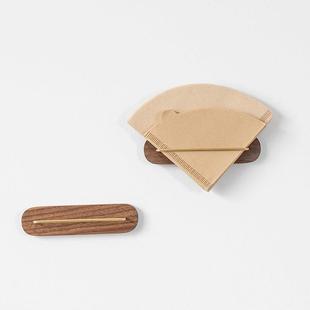 墙面咖啡滤纸收纳架 黑胡桃木手冲咖啡滤纸架 挂耳v60滤纸收纳盒