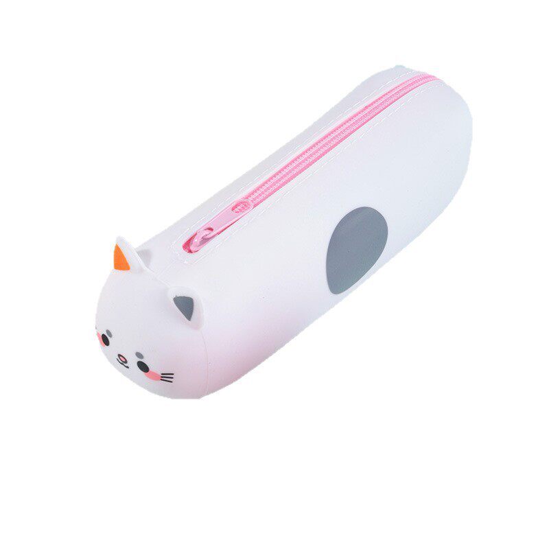 防水卡通硅胶笔袋简约风耐脏大容量可爱好打理可水洗铅笔盒文具盒