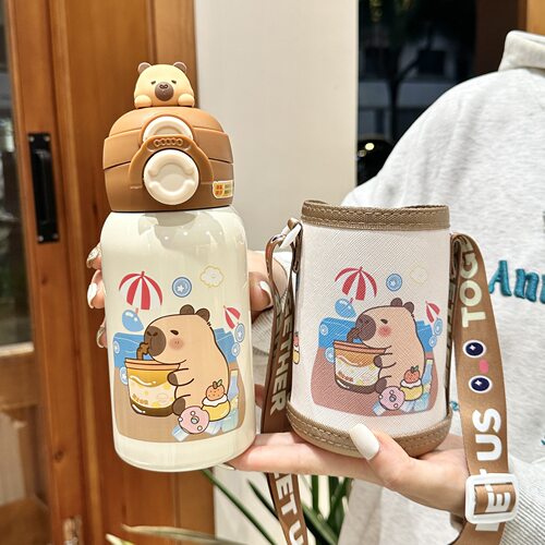 卡通小熊304不锈钢儿童保温杯