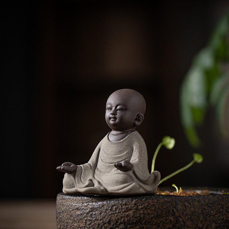 精品紫砂茶宠小和尚摆件家用装饰鱼缸景观室内可养茶玩陶瓷茶配件,餐饮具,茶宠摆件,淘宝优惠券,粉丝福利购,淘宝优惠卷