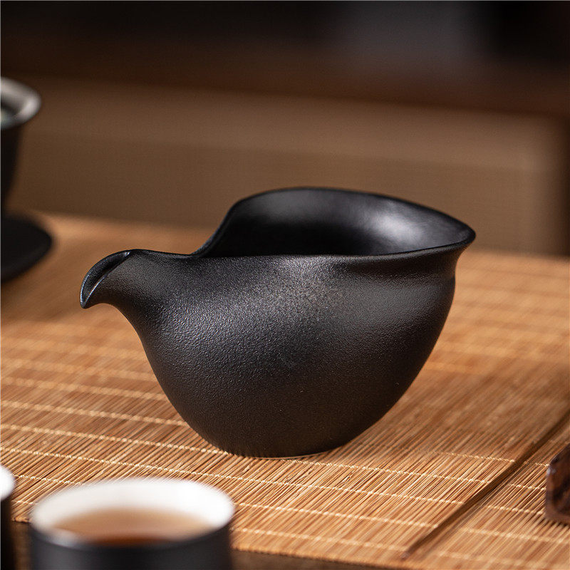 创意陶瓷磨砂泡茶公道杯家用公杯分茶器功夫茶具复古茶海茶具配件