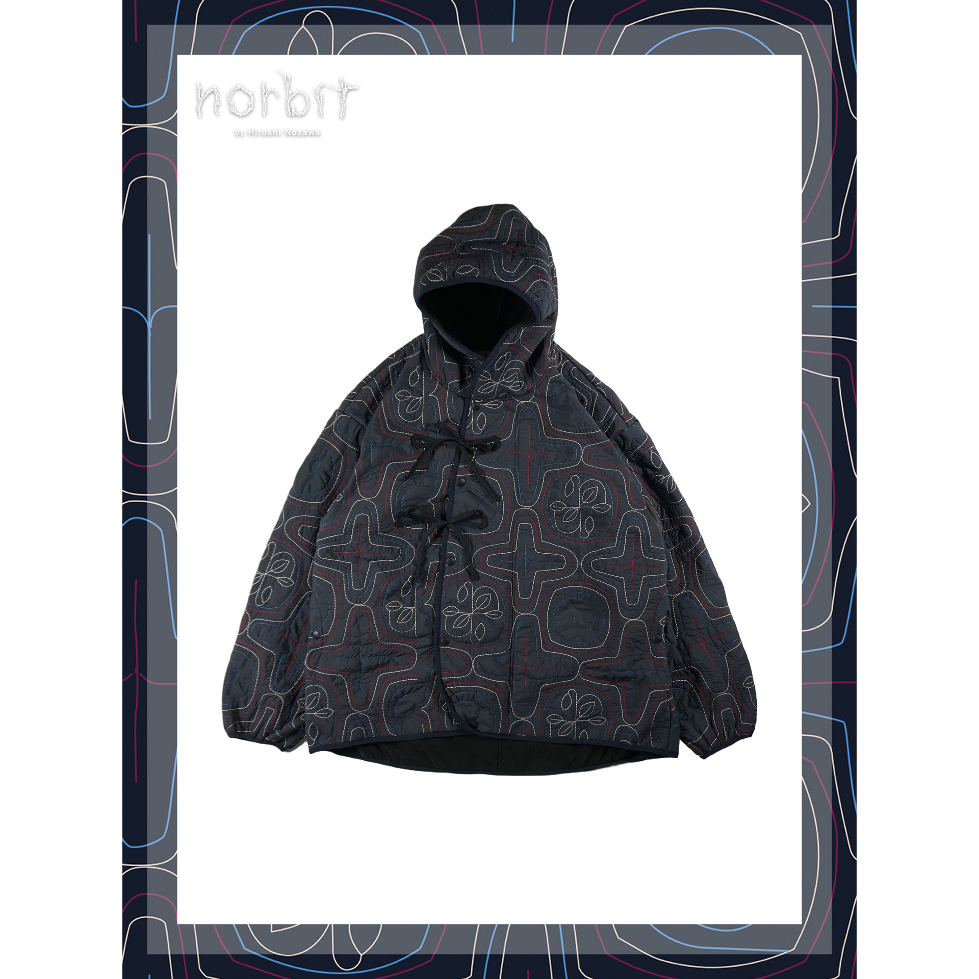 Norbit AINU QUILTED 日系复古刺绣兜帽防水夹克防风保暖户外外套