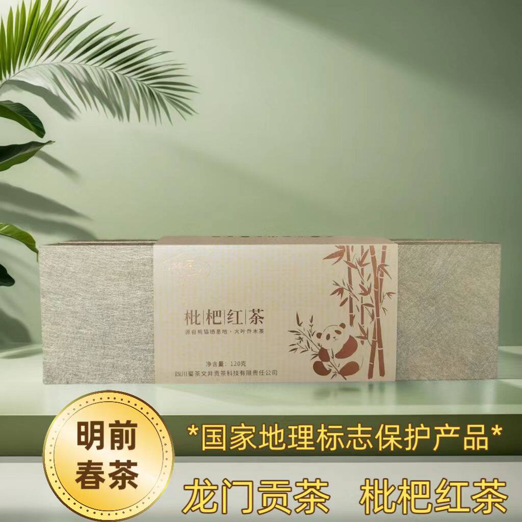 崇州枇杷茶特级大叶古树精品工夫红茶花果香蜜香明前好茶成都特产