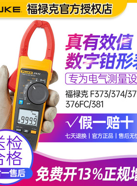 FLUKE福禄克真有效值钳形表F376FC电流表F375FC F374FC F373 F381