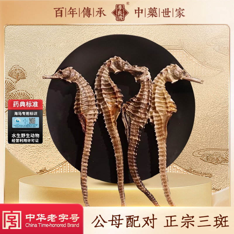 三斑海马李良济中药材公母配对