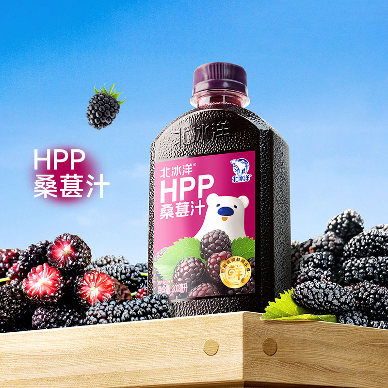 北冰洋HPP桑葚汁100%鲜果压榨