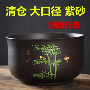 紫砂花盆高档精品大口径带托盘盆景盆栽陶瓷清仓特价 大号多肉花盆